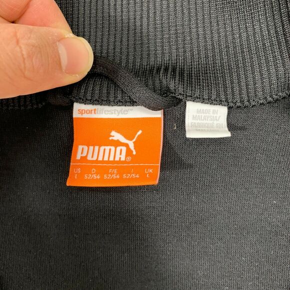 Puma Track Jacket Women L Large Spotted Full Zip Lightweight Fleece Lined Collar - Picture 6 of 11